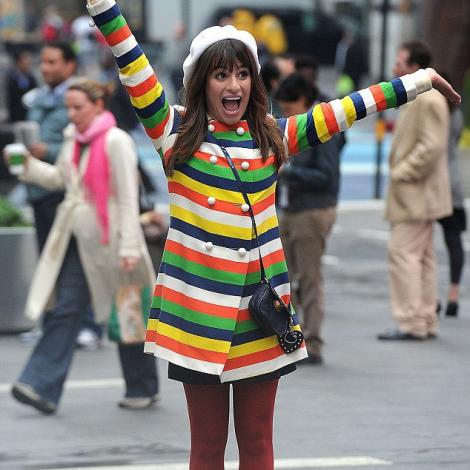 Starul Glee, Lea Michele, "colorand" atmosfera din Times Square