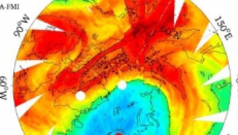 Gaura din stratul de ozon de deasupra Arcticii, la un nivel record