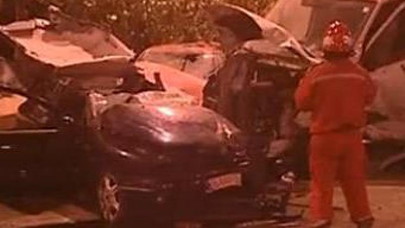 VIDEO! Accident spectaculos in Capitala: 4 masini distruse