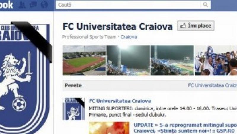 FOTO! Doliu pe pagina de Facebook a Universitatii Craiova!