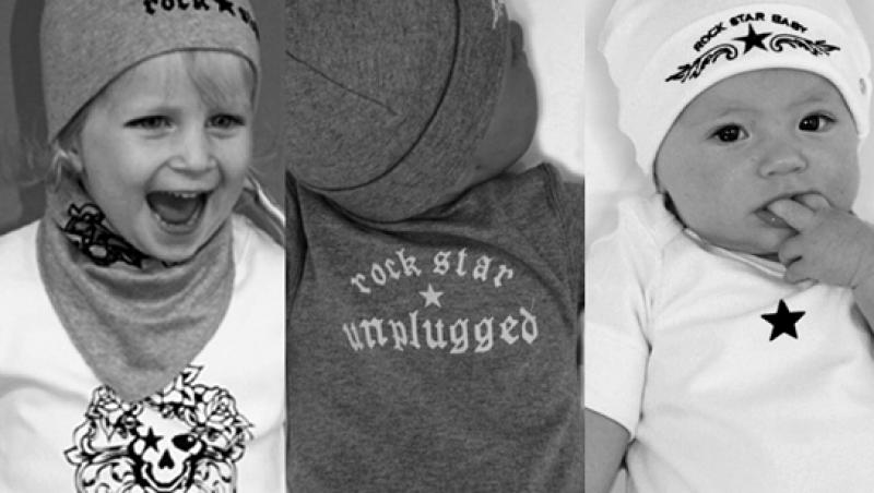 FOTO! O noua linie vestimentara pentru copii: Rockstarbaby