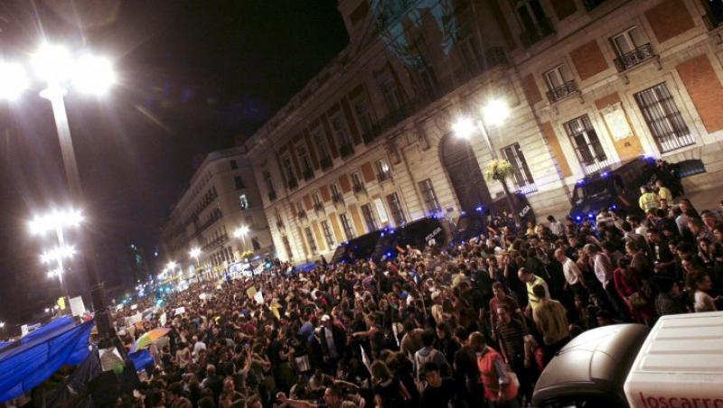 Spania: Protest nocturn spontan impotriva austeritatii