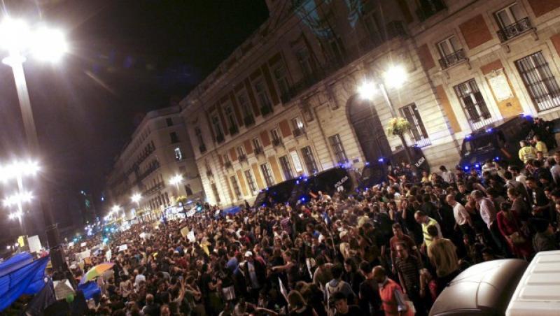 Spania: Protest nocturn spontan impotriva austeritatii