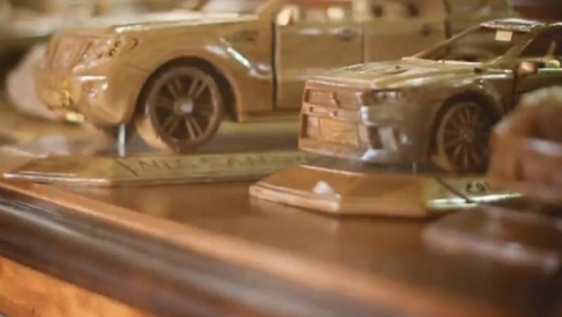 VIDEO! Masini obtinute din sculptura de lemn