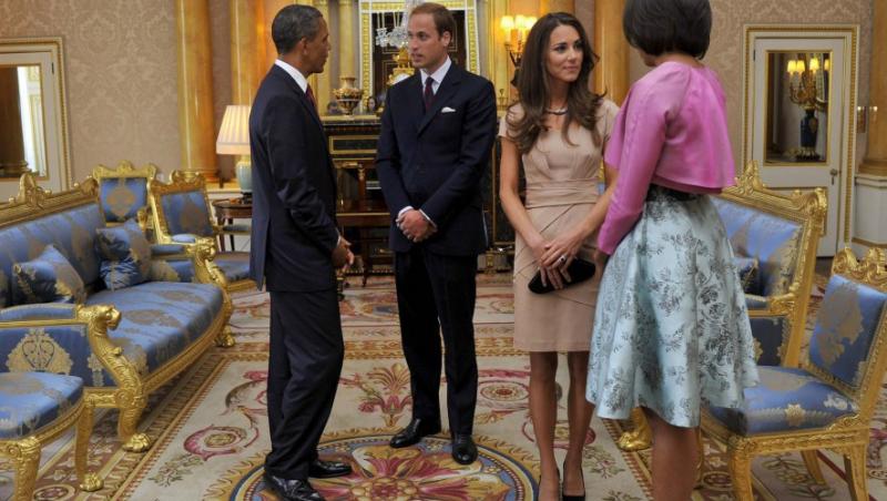 Ducesa de Cambridge a eclipsat-o pe Michelle Obama, intr-o rochie de 200 de euro