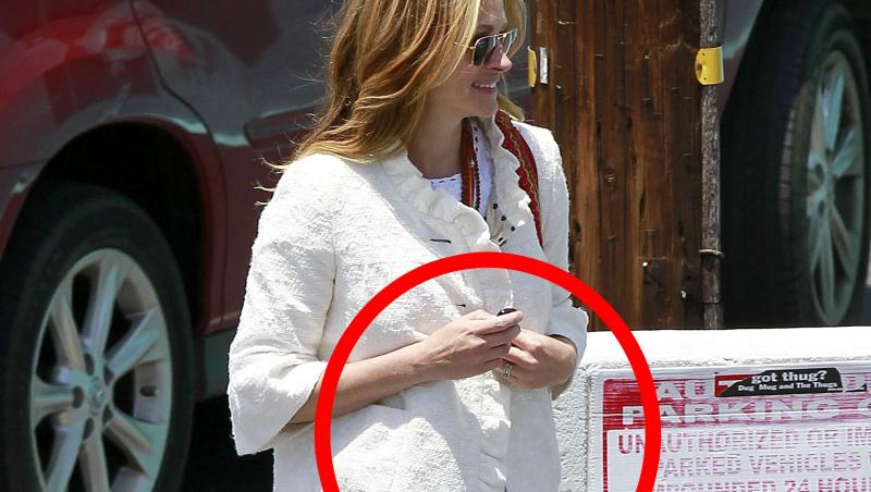 FOTO! Julia Roberts, insarcinata la 43 de ani