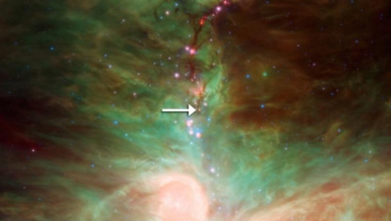 Premiera NASA: „Ploaie“ de cristale, surprinsa in zona unei stele in formare