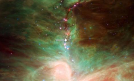 Premiera NASA: „Ploaie“ de cristale, surprinsa in zona unei stele in formare