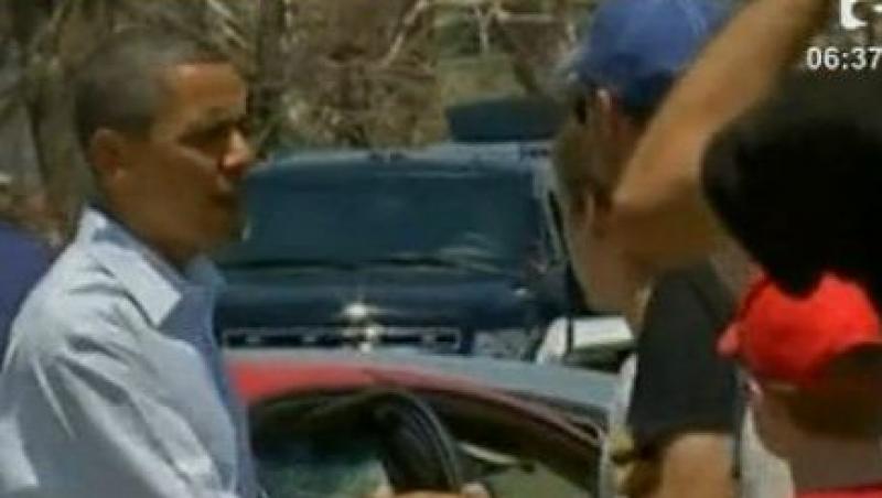 VIDEO! Barack Obama, alaturi de supravietuitorii tornadei din orasul Joplin