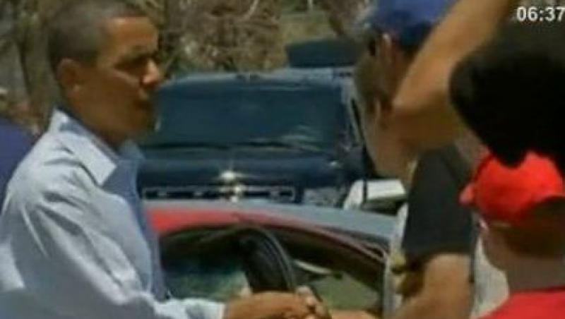VIDEO! Barack Obama, alaturi de supravietuitorii tornadei din orasul Joplin