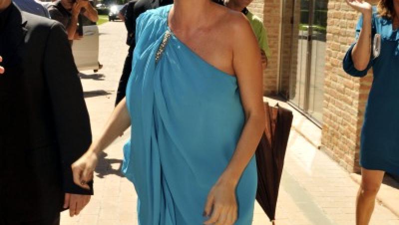FOTO! Maddalena Corvaglia, sexy la propria nunta intr-o rochie turcoaz