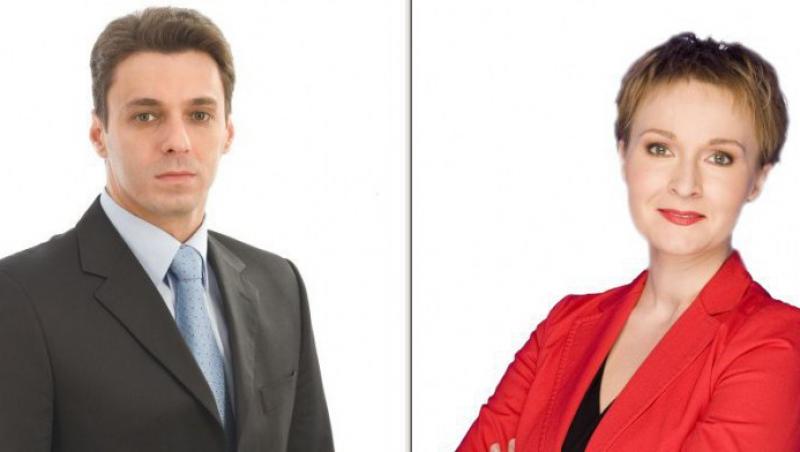 Dana Grecu si Mircea Badea prezinta principalul program de stiri al Antenei 3, incepand cu 26 iunie