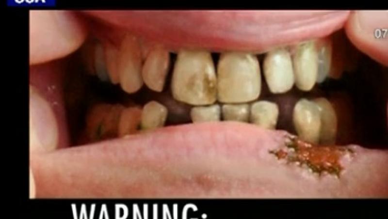 VIDEO! Fumatorii din SUA, speriati de autoritati cu poze sinistre