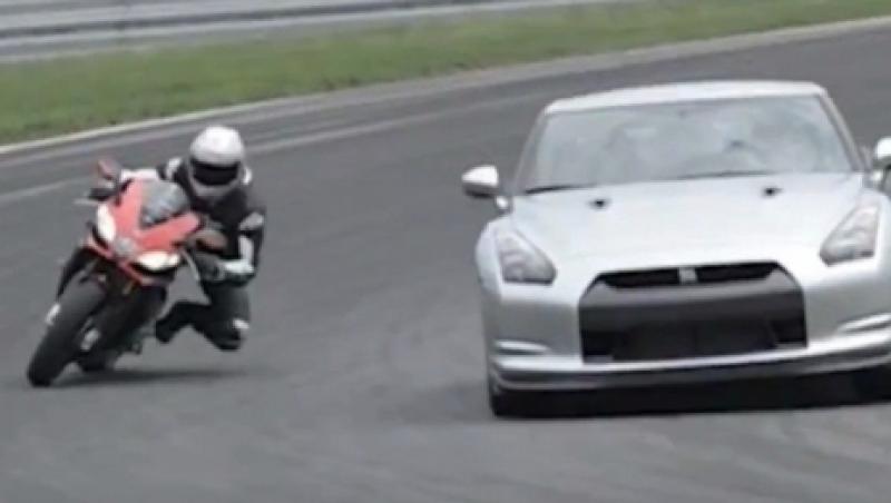 VIDEO! Superintrecere: Nissan GT-R versus Aprilia RSV4