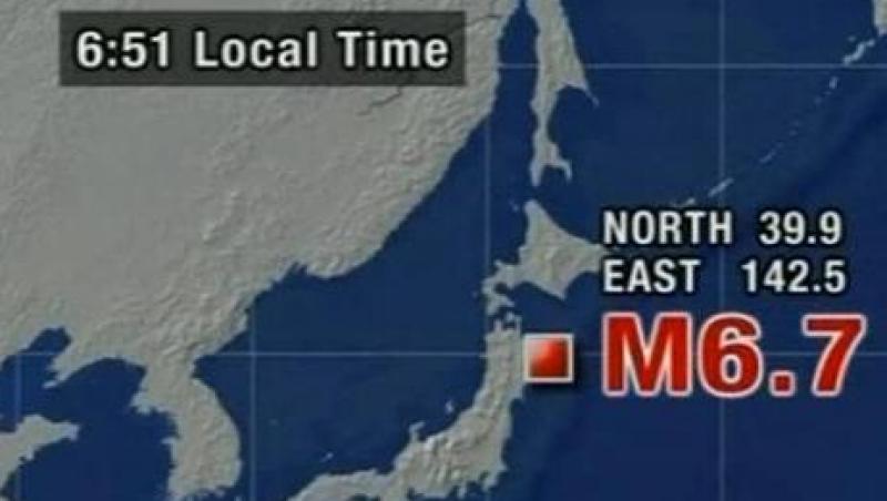 Japonia: Cutremur de 6,8 produs in nord-estul tarii