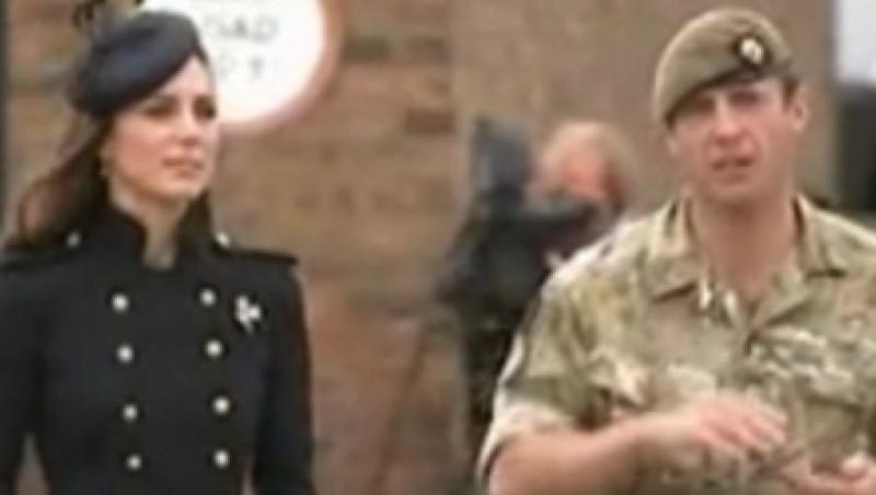 VIDEO! Kate Middleton, la prima ceremonie militara dupa nunta regala