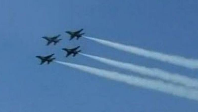 VIDEO! Show aviatic de exceptie la Constanta cu escadrila Thunderbirds