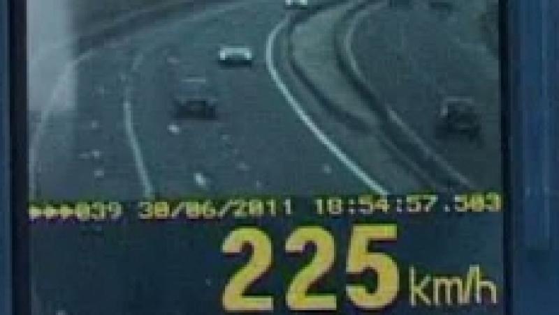 Record de viteza pe A1: Un sofer, prins cu 225 km/h