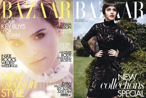 FOTO! Emma Watson, sexy pe coperta revistei "Harper's Bazaar"