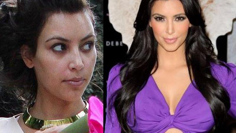 FOTO! Kim Kardashian, de nerecunoscut fara machiaj!