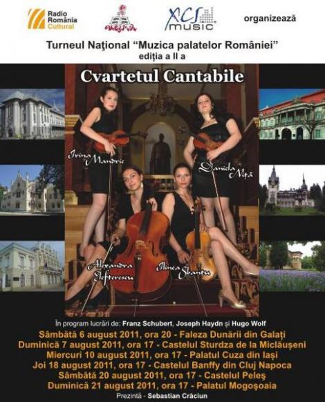 Turneul national Muzica Palatelor Romaniei, intre 6 si 21 august
