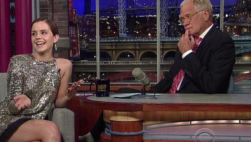 FOTO! Emma Watson, invitata la emisiunea lui David Letterman