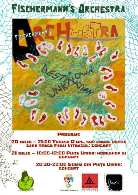 Orchestra de jazz stradal Fischermann’s concerteaza in premiera in Romania!