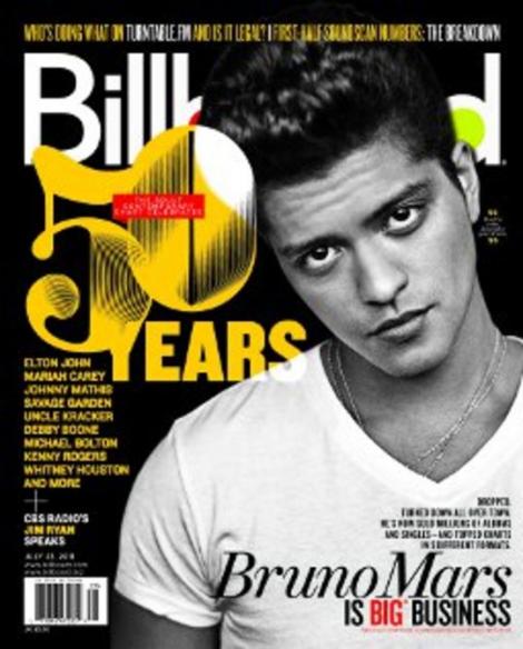 Bruno Mars, pe coperta noului numar Billboard Magazine!