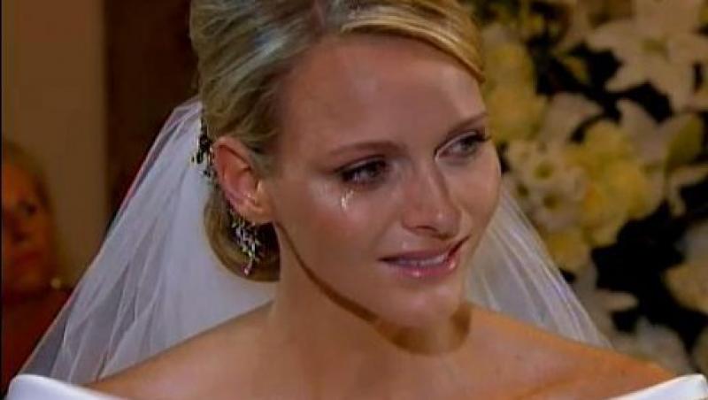 FOTO! Printesa Charlene a izbucnit in lacrimi la propria nunta!