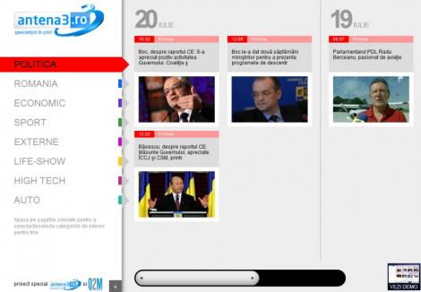 Antena 3 si IE9 lanseaza versiunea speciala Antena3.ro! Vezi cum arata!