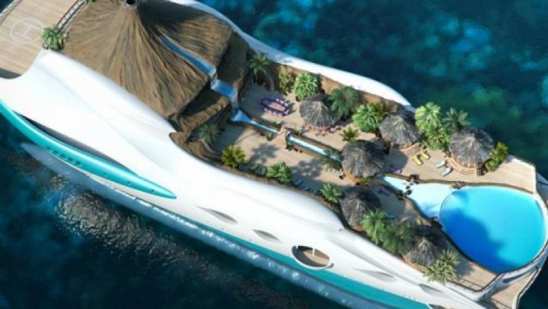FOTO! Cel mai extravagant iaht din lume: are propriile insule plutitoare!