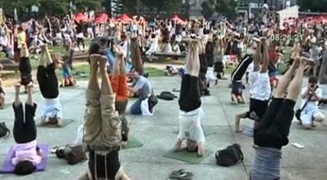 VIDEO! Sedinta de yoga inedita, in Taiwan