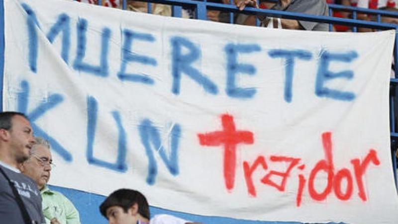 Fanii lui Atletico, dupa plecarea lui Aguero la City: „Mori, tradatorule”