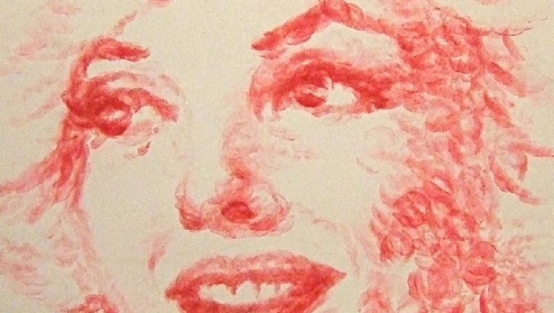 Pictura prin sarut: O tanara din SUA picteaza cu buzele