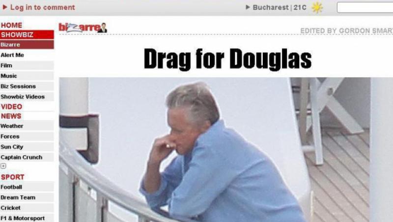 VIDEO! Abia scapat de cancer la gat, Michael Douglas fumeaza din nou!