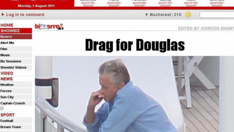 VIDEO! Abia scapat de cancer la gat, Michael Douglas fumeaza din nou!