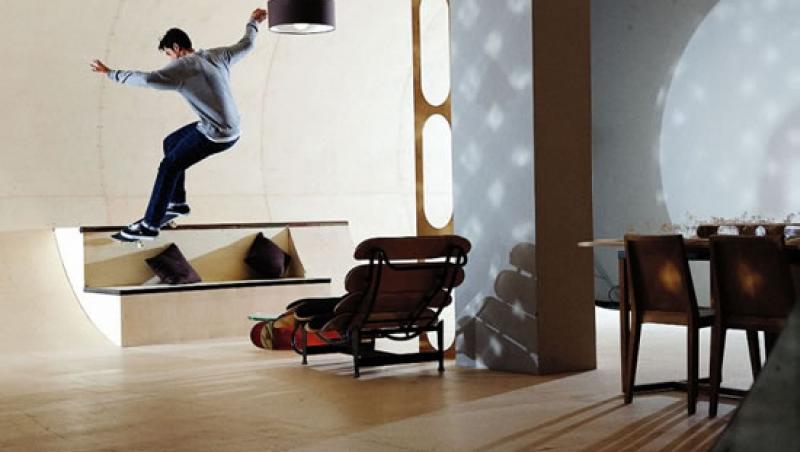 FOTO! Casa in care poti face skateboarding