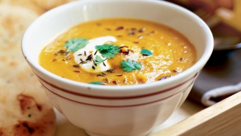 Reteta zilei: supa picanta de morcovi cu linte