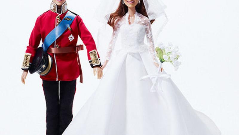 Printul William si Kate Middleton, transformati in papusi