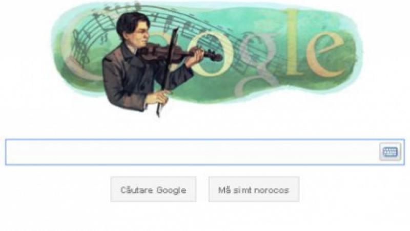 Google ii dedica un doodle lui George Enescu, la 130 de ani de la nasterea compozitorului