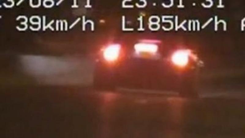 VIDEO! Un vitezoman a fost prins cu 185 km/h in Capitala. Permisul i-a fost suspendat