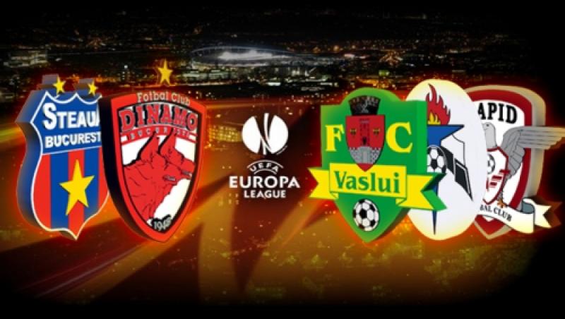 Europa League: Rapid, Steaua si FC Vaslui merg in grupe. Gaz Metan si Dinamo, eliminate