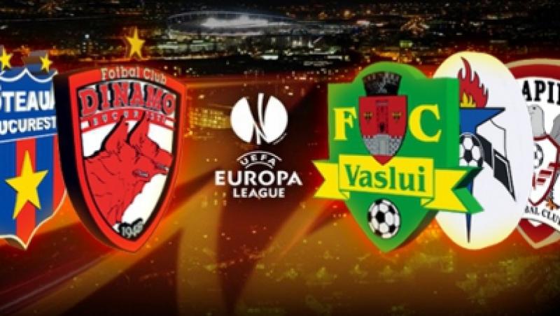 Europa League: Rapid, Steaua si FC Vaslui merg in grupe. Gaz Metan si Dinamo, eliminate
