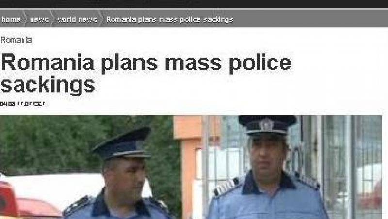 Disponibilizarile din MAI, pe Euronews: Concedieri in masa printre politisti