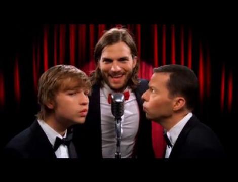 VIDEO! Ashton Kutcher in "Doi barbati si jumatate"