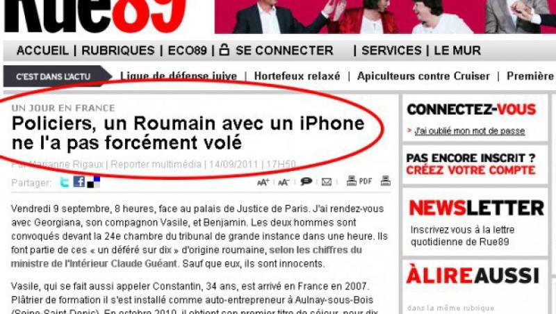 VIDEO! Romani arestati in Franta pentru ca aveau iPhone