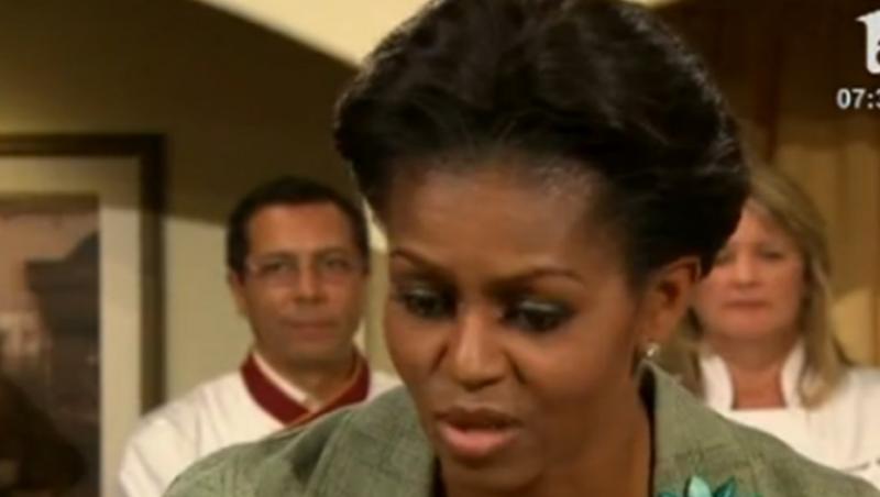 VIDEO! Michelle Obama promoveaza alimentatia sanatoasa