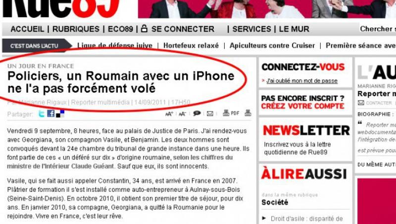 Cei trei romani acuzati pe nedrept ca au furat un iPhone vor sa dea in judecata statul francez