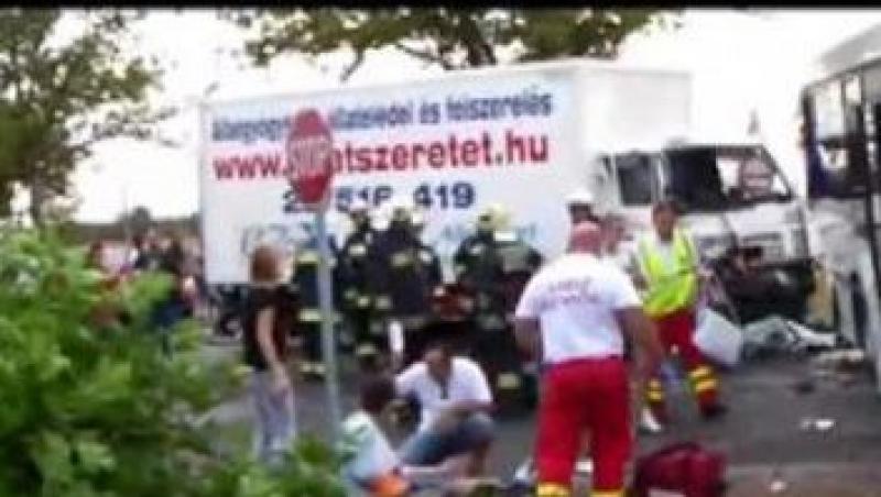 VIDEO! TIR romanesc implicat intr-un accident grav in Ungaria