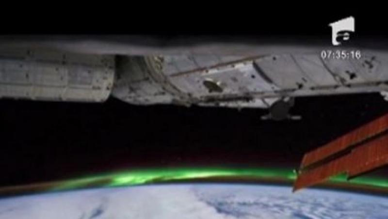 VIDEO! Vezi aurora australa filmata de la bordul Statiei Spatiale Internationale!